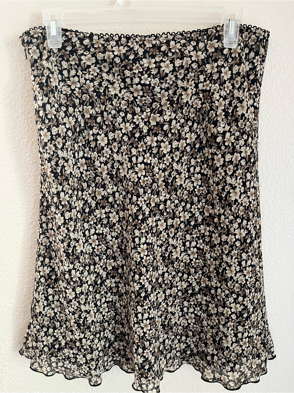 Vintage Old Navy Floral A-Line Skirt - Neutral Floral Print